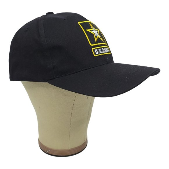 US Army Strapback Cap Go Army Trucker Patch Baseball Hat Black Army Strong - Picture 2 of 12